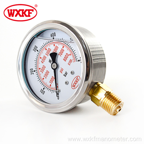2.5inch 63mm Stainless Steel pressure gauge manometer
